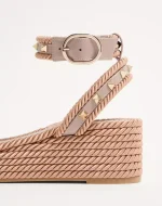 Valentino Rockstud Flatform Sandal In Calfskin 45Mm - Image 2